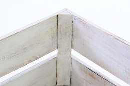 Drewniane pudełko VINTAGE DIVERO kolor biały - 51 x 36 x 23 cm