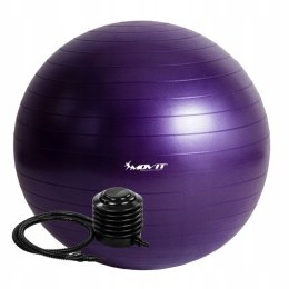 Piłka gimnastyczna MOVIT z pompką - 85 cm - fioletowa