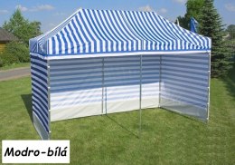 Namiot ogrodowy PROFI STEEL 3 x 3 - niebiesko-białe paski