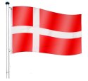 Maszt wraz z flagą: Dania - 650 cm
