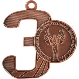 Medal Brązowy Trzecie Miejsce Z Miejscem Na Emblemat 25 Mm - Medal Stalowy