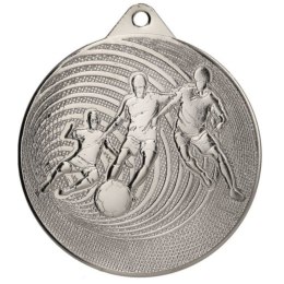 Medal Metalowy Piłka Nożna Fi 70 Mmc3070 - Srebrny