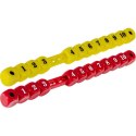 TUNIRO - dwa liczniki manualne kostki do piłkarzyków, czerwony-żółty