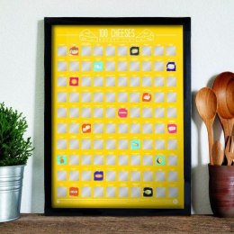 Plakat zdrapka 100 najlepszych serów - Bucket list