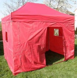Namiot Ogrodowy party CLASSIC nożycowy + ściany boczne - 3 x 4,5 m czerwony.