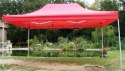 Namiot Ogrodowy party CLASSIC nożycowy + ściany boczne - 3 x 4,5 m czerwony.