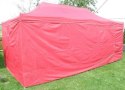 Namiot ogrodowy party DELUXE nożycowy + ściana boczna - 3 x 6 m czerwony