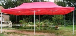 Ogrodowy namiot party DELUXE nożycowy - 3 x 6 m czerwony.