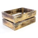 Drewniane pudełko VINTAGE DIVERO brązowe - 42 cm x 23 cm