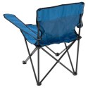 Składane krzesło kempingowe z uchwytem na kubek, niebieskie