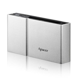 Apacer Czytnik kart pamięci USB (2.0) AM404 microSD SDCompact FlashMemory Stick PROMMCplus zewnętrzny srebrna