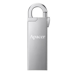Apacer USB flash disk 2.0 16GB AH13A srebrny srebrna AP16GAH13AS-1 z karabinkiem