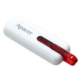 Apacer USB flash disk, 2.0, 16GB, AH326, biały, AP16GAH326W-1, z wysuwanym złączem
