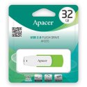 Apacer USB flash disk 2.0 32GB AH335 zielony AP32GAH335G-1 z obrotową osłoną