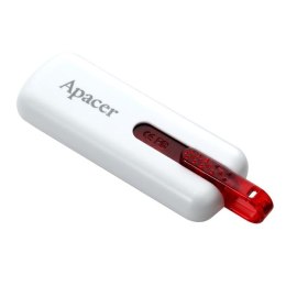 Apacer USB flash disk 2.0 64GB AH326 biały czerwony AP64GAH326W-1 z wysuwanym złączem