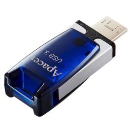 Apacer USB flash disk OTG 3.1/2.0 Micro 16GB AH179 srebrny niebieski AP16GAH179U-1 z osłoną