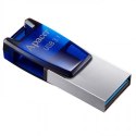 Apacer USB flash disk OTG 3.1/2.0 Micro 16GB AH179 srebrny niebieski AP16GAH179U-1 z osłoną