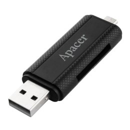 Apacer czytnik kart otg USB (2.0) micro USB (2.0) AM702 microSD SD zewnętrzny czarna
