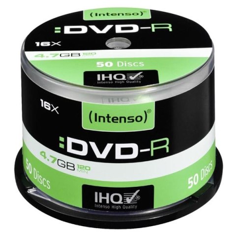 Intenso DVD-R, 4101155, 50-pack, 4.7GB, 16x, 12cm, Standard, cake box, do archiwizacji danych