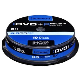 Intenso DVD+R, 4311142, 10-pack, 8,5GB, 8x, 12cm, Standard, cake box, do archiwizacji danych