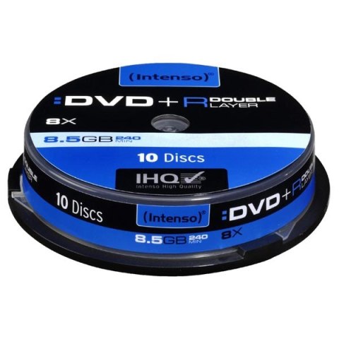 Intenso DVD+R, 4311142, 10-pack, 8,5GB, 8x, 12cm, Standard, cake box, do archiwizacji danych