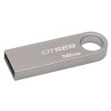 Kingston USB flash disk 2.0 16GB Data Traveler SE9 srebrny DTSE9H16GB metalowe małe wymiary