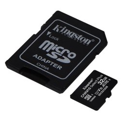 Kingston karta Canvas Select Plus 32GB micro SDHC SDCS232GB UHS-I U1 (Class 10) z adapterm A1