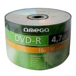 Omega DVD-R, OMD1650S-, 50-pack, 4.7GB, 16x, 12cm, Standard, spindle, bez możliwości nadruku, do archiwizacji danych