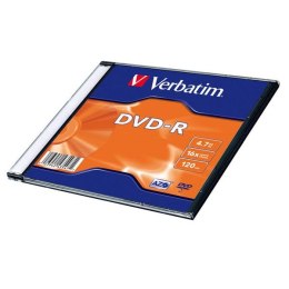 Verbatim DVD-R, 43547, DataLife PLUS, 20-pack, 4.7GB, 16x, 12cm, General, Standard, slim box, Matte Silver, bez możliwości nadru