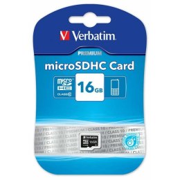 Verbatim Micro Secure Digital Card, 16GB, micro SDHC, 44010, UHS-I U1 (Class 10), bez adaptera