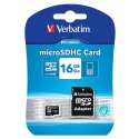 Verbatim Micro Secure Digital Card, 16GB, micro SDHC, 44082, UHS-I U1 (Class 10), z adapterm