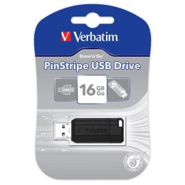 Verbatim USB flash disk  2.0  16GB  Store N Go PinStripe  czarny  49063