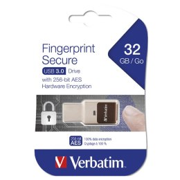 Verbatim USB flash disk 3.0 32GB Fingerprint Secure czarny 49337 z szyfrowaniem