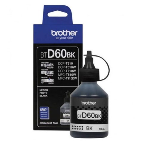 Brother oryginalny ink / tusz BTD60BK, black, 6500s, 108ml, Brother DCP T310, DCP T510W, DCP T710W
