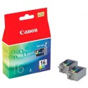 Canon oryginalny ink / tusz BCI16C, color, 2*100s, 9818A020, 9818A002, Canon Pixma i90, Selphy D8706, DS810, CP500, DS700