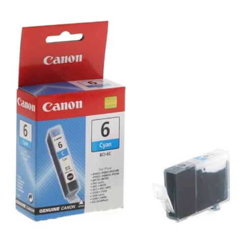 Canon oryginalny ink / tusz BCI6C, cyan, blistr z ochroną, 13ml, 4706A028, 4706A017, Canon S800, 820, 830, 9000, iP6000D, MP750