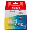 Canon oryginalny ink / tusz CLI526 CMY, cyan/magenta/yellow, 340s, 3x9ml, 4541B009, 4541B006, Canon Pixma MG5150, MG5250, MG615