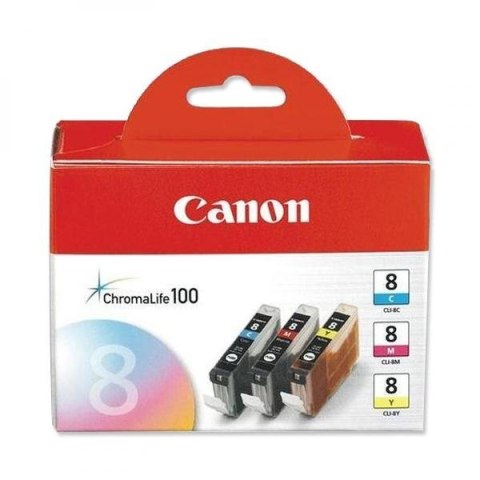 Canon oryginalny ink / tusz CLI8CMY, cyan/magenta/yellow, 0621B029, 0621B026, Canon iP4200, iP5200, iP5200R, MP500, MP800