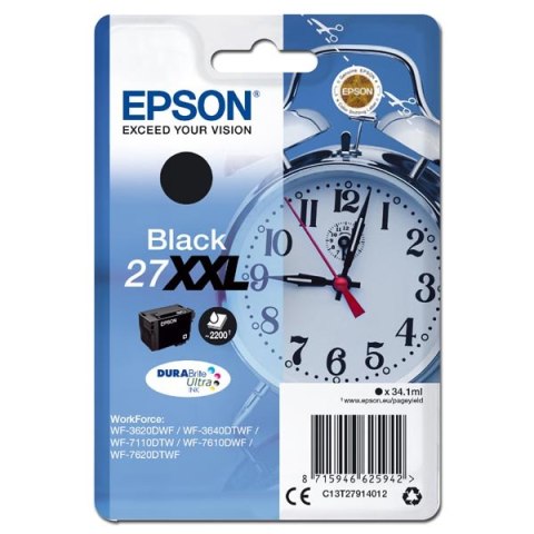 Epson oryginalny ink / tusz C13T27914012, 27XXL, black, 34,1ml, Epson WF-3620, 3640, 7110, 7610, 7620