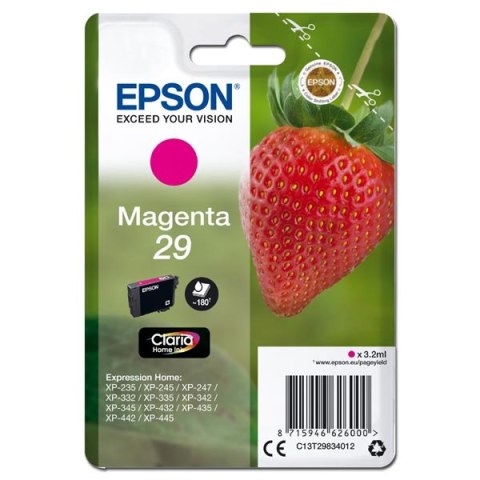 Epson oryginalny ink / tusz C13T29834012, T29, magenta, 3,2ml, Epson Expression Home XP-235,XP-332,XP-335,XP-432,XP-435