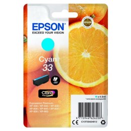 Epson oryginalny ink / tusz C13T33424012, T33, cyan, 4,5ml, Epson Expression Home a Premium XP-530,630,635,830