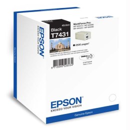Epson oryginalny ink  tusz C13T74314010  black  2500s  49ml  Epson WorkForce Pro WP-M4525 DNF  WP-M4015 DN