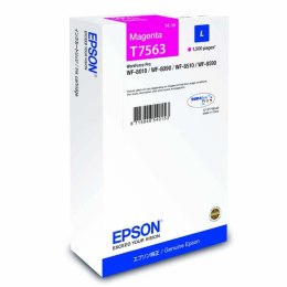 Epson oryginalny ink / tusz C13T756340, T7563, L, magenta, 1500s, 14ml, 1szt, Epson WorkForce Pro WF-8590DWF