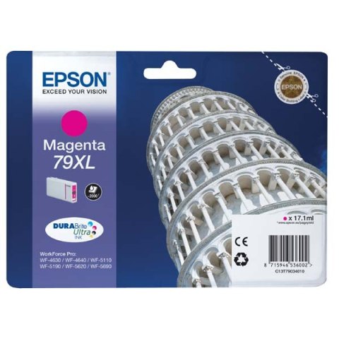 Epson oryginalny ink / tusz C13T79034010, 79XL, XL, magenta, 2000s, 17ml, 1szt, Epson WorkForce Pro WF-5620DWF, WF-5110DW, WF-56