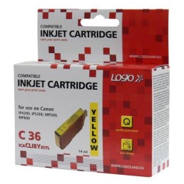 Logo kompatybilny ink / tusz z CLI8Y, yellow, 14ml, dla Canon iP4200, iP5200, iP5200R, MP500, MP800, z chipem