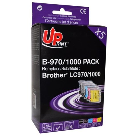 UPrint kompatybilny ink / tusz z 2xblack/1xcyan/1xmagenta/1xyellow, B-970/1000 PACK, dla Brother DCP-330C, 540CN, 130C, MFC-240C