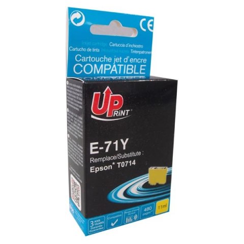 UPrint kompatybilny ink / tusz z C13T07144021, yellow, 10ml, E-71Y, dla Epson D78, DX4000, DX4050, DX5000, DX5050, DX6000, DX605