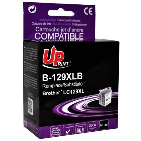 UPrint kompatybilny ink  tusz z LC-129XLBK black 2600s B-129XLB dla Brother MFC J6920DW