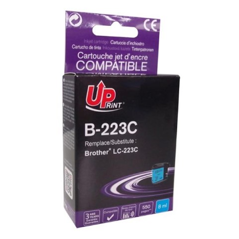 UPrint kompatybilny ink / tusz z LC-223C, LC-223C, cyan, 550s, 8ml, 1szt, dla Brother MFC-J4420DW, MFC-J4620DW