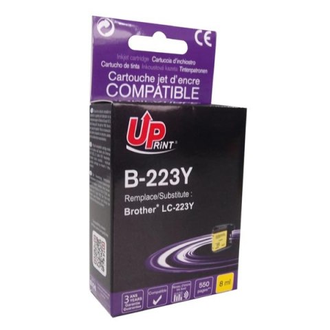 UPrint kompatybilny ink / tusz z LC-223Y, LC-223Y, yellow, 550s, 8ml, B-223Y, 1szt, dla Brother MFC-J4420DW, MFC-J4620DW